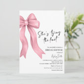 Pink Bow Ze is het vastbinden van de knoop Vrijgez Kaart (Staand voorkant)