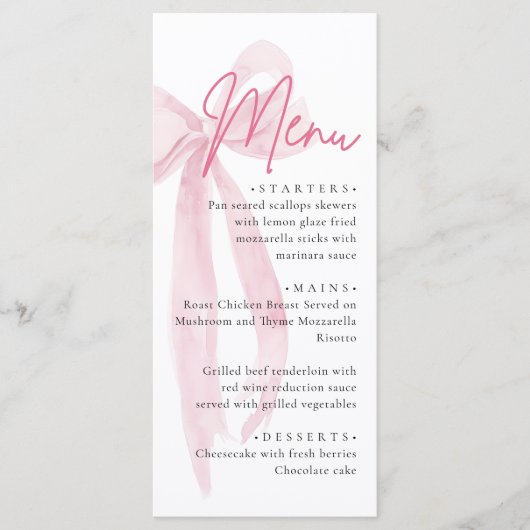 Pink Bow Ze is het vastbinden van de knoop Vrijgez Menu (Voorkant)