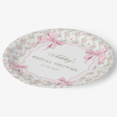Pink Bow Ze is het vastbinden van de knoop Vrijgez Papieren Bordje (Gekanteld)