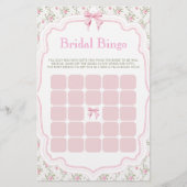 Pink Bow Ze is Tying the Knot Bridal Bingo Game (Voorkant)