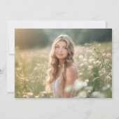 Pink Bow Ze is Tying the Knot Dank je kaart (Achterkant)