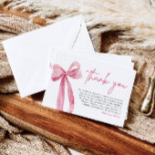 Pink Bow Ze is Tying the Knot Dank je kaart