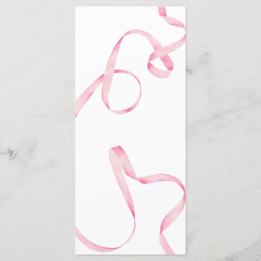 Pink Bow Ze is Tying the Knot Vrijgezellenfeest Me Menu (Achterkant)