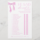 Pink Bow zei hij dat ze Vrijgezellenfeest spel zei (Voorkant)