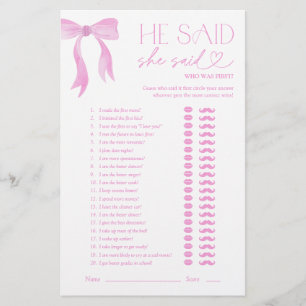 Pink Bow zei hij dat ze Vrijgezellenfeest spel zei