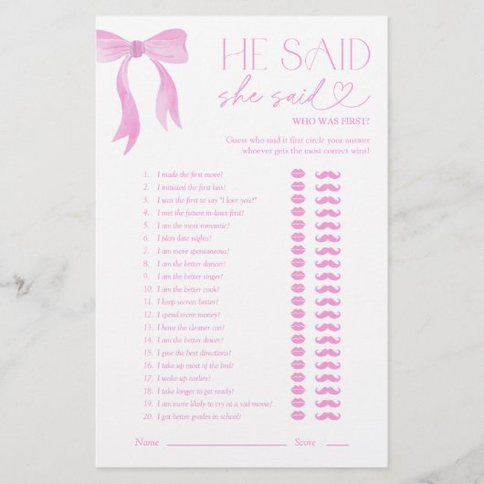 Pink Bow zei hij dat ze Vrijgezellenfeest spel zei (Voorkant)