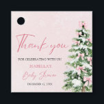 Pink Bows Baby Het is koud buiten Baby shower Bedankjes Labels<br><div class="desc">De Pink Bows Christmas Tree Baby It's Cold Outside Baby shower Favoriet Tags zijn een schattige manier om je baby shower favorieten aan te kleden met feestelijk gejuich! Met zoete roze strikken en een kleine kerstboom, brengen deze labels gezellige wintervibes naar uw feest, waardoor elke gunst extra speciaal aanvoelt voor...</div>