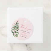 Pink Bows Baby Het is koud buiten Baby shower Bedankjes Labels (In situ)