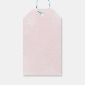 Pink Bows Baby Het is koud buiten Baby shower Cadeaulabel (Achterkant)