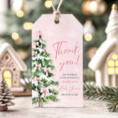 Pink Bows Baby Het is koud buiten Baby shower Cadeaulabel