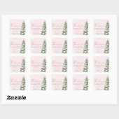 Pink Bows Baby Het is koud buiten Baby shower Vierkante Sticker (Vel)