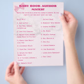 Pink Bows Baby Shower Bingo Flyer (Hand)