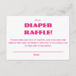 Pink Bows Baby Shower Informatiekaartje