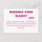 Pink Bows Baby Shower Informatiekaartje (Achterkant)