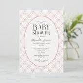 Pink Bows Baby shower Invitation Kaart (Staand voorkant)