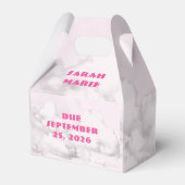 Pink Bows Baby Shower Personalized  Bedankdoosjes (Achterkant)