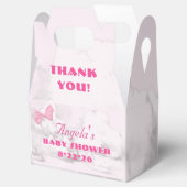 Pink Bows Baby Shower Personalized  Bedankdoosjes (Geopend)