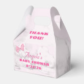 Pink Bows Baby Shower Personalized  Bedankdoosjes (Voorkant Zijde)