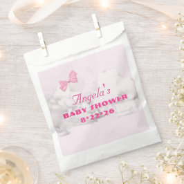 Pink Bows Baby Shower Personalized  Bedankzakje