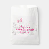 Pink Bows Baby Shower Personalized  Bedankzakje (Voorkant)