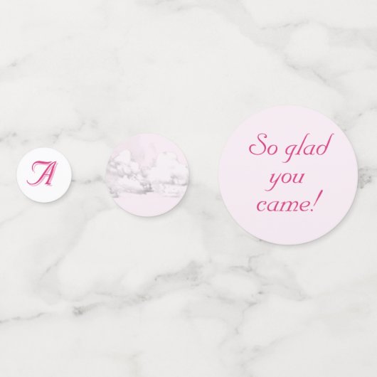 Pink Bows Baby Shower Personalized  Confetti (Voorkanten)