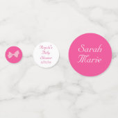 Pink Bows Baby Shower Personalized  Confetti (Achterkanten)