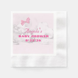 Pink Bows Baby Shower Personalized  Servet