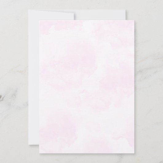 Pink Bows Balloons Verjaardag Uitnodiging (Achterkant)