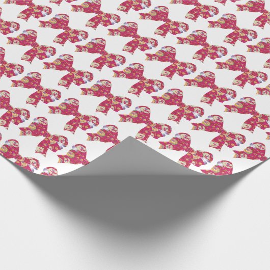 Pink Bows. Cadeaupapier (Hoek)