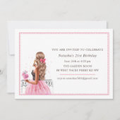 Pink Bows Champagne Verjaardagsfeest Kaart (Voorkant)