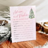 Pink Bows Christmas Baby shower Advies en wensen Kaart