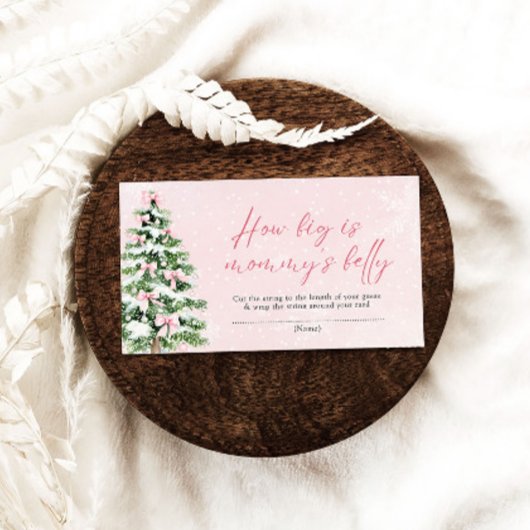 Pink Bows Christmas Hoe groot is het buikspel van  Informatiekaartje