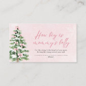 Pink Bows Christmas Hoe groot is het buikspel van  Informatiekaartje (Voorkant)