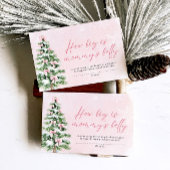 Pink Bows Christmas Hoe groot is het buikspel van Kaart