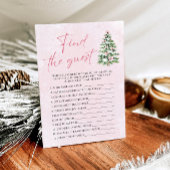 Pink Bows Christmas Vind het gast Baby shower Kaart