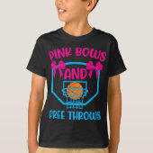 Pink Bows en Free Throws geslacht onthullen T-shirt (Voorkant)