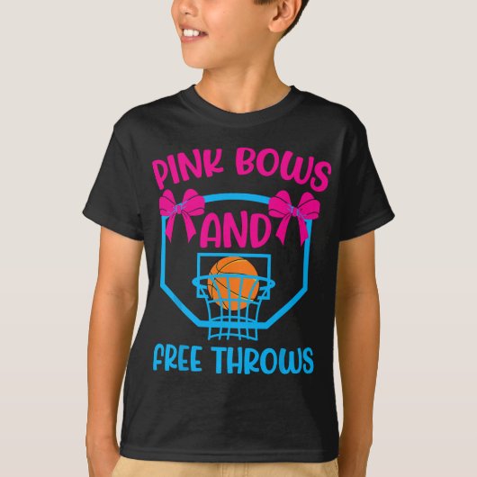 Pink Bows en Free Throws geslacht onthullen T-shirt (Voorkant)