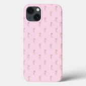 Pink Bows Floral Telefoon Case (Achterkant)