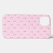 Pink Bows Floral Telefoon Case (Achterkant (horizontaal))