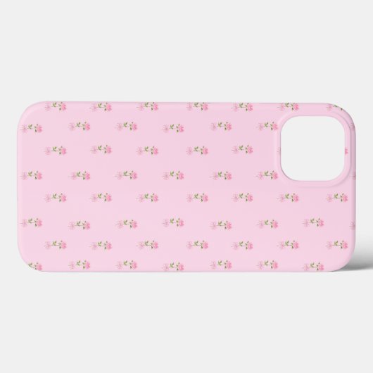 Pink Bows Floral Telefoon Case (Achterkant (horizontaal))