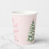 Pink Bows Girl Baby Het is koud buiten Baby shower Papieren Bekers (Links)