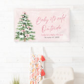 Pink Bows Girl Baby It's Cold Outside Baby Shower Spandoek (Insitu)