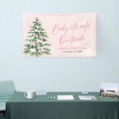 Pink Bows Girl Baby It's Cold Outside Baby Shower Spandoek (Beurs)