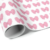 pink bows girly gift wrapping paper cadeaupapier (Rol Hoek)
