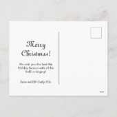 Pink Bows Gold Bells Foto Briefkaart (Achterkant)