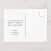 Pink Bows Merry Christmas Tree Postcard Feestdagenkaart (Achterkant)