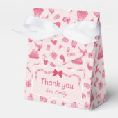 Pink Bows Merry Little Baby Shower Thank You Bedankdoosjes (Voorkant Zijde)