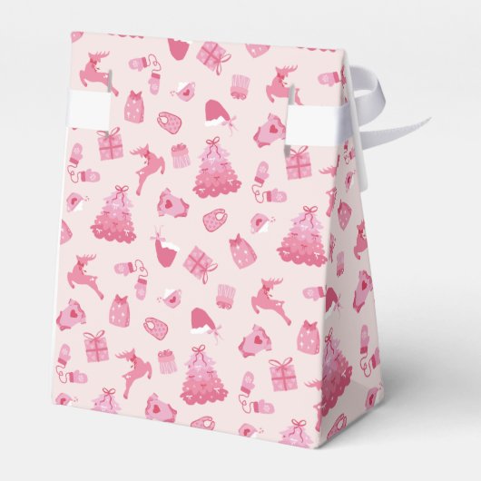 Pink Bows Merry Little Baby Shower Thank You Bedankdoosjes (Achterkant)