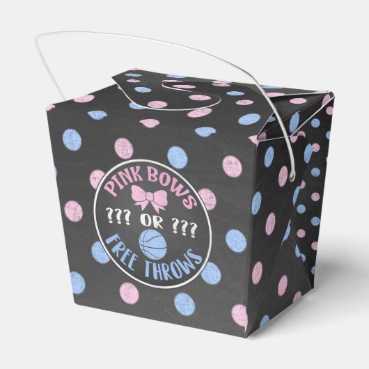 Pink Bows of Free Throws geslacht onthullen gunst  Bedankdoosjes (Achterkant)