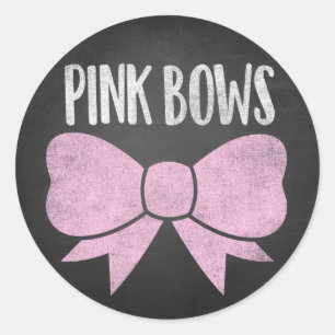 Pink Bows of Free Throws geslacht onthullen sticke Ronde Sticker